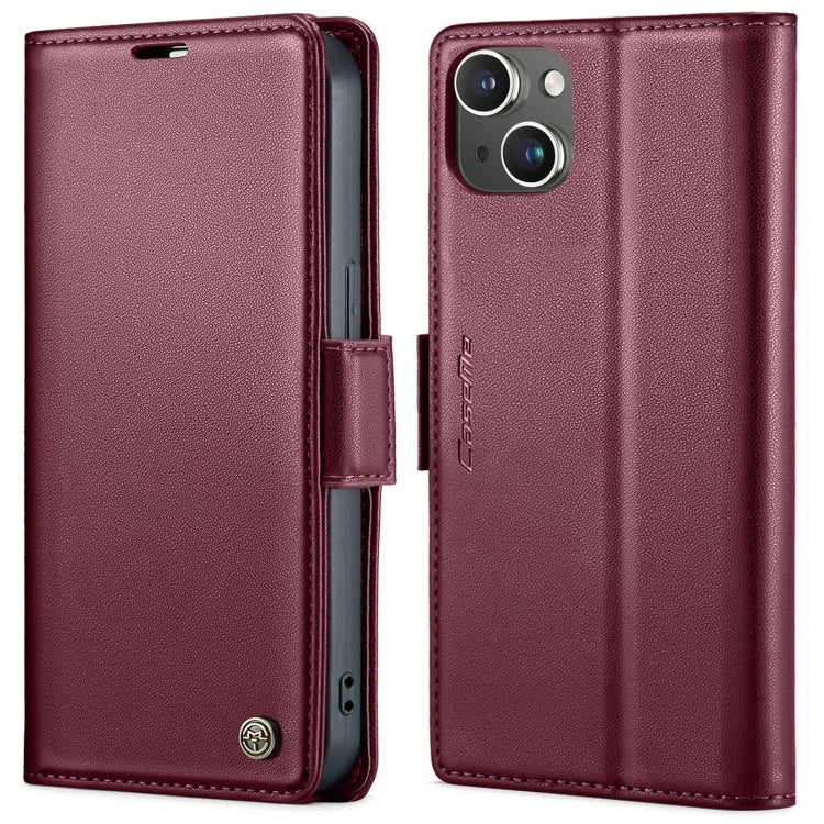 CaseMe 023 Butterfly Buckle Litchi Texture RFID Anti-theft Leather Phone Case, For iPhone 15 Pro Max, For iPhone 14, For iPhone 15 Pro, For iPhone 14 Plus, For iPhone 15 Plus, For iPhone 14 Pro, For iPhone 15, For iPhone 14 Pro Max