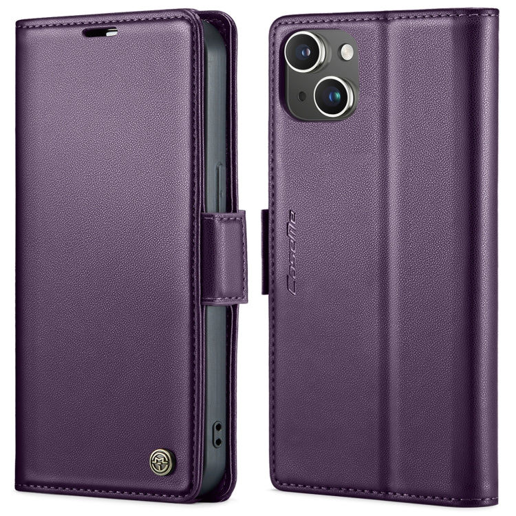 CaseMe 023 Butterfly Buckle Litchi Texture RFID Anti-theft Leather Phone Case, For iPhone 15 Pro Max, For iPhone 14, For iPhone 15 Pro, For iPhone 14 Plus, For iPhone 15 Plus, For iPhone 14 Pro, For iPhone 15, For iPhone 14 Pro Max