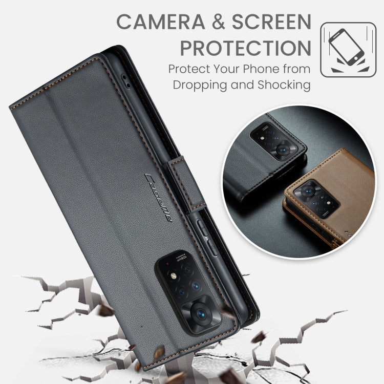 CaseMe 023 Butterfly Buckle Litchi Texture RFID Anti-theft Leather Phone Case, For Xiaomi Redmi Note 11 Pro 5G Global, For Xiaomi Redmi Note 11 4G Global, For Xiaomi 11T / 11T Pro, For Xiaomi Mi 11 Lite, For Xiaomi Redmi Note 10 4G/Note 10S            ...