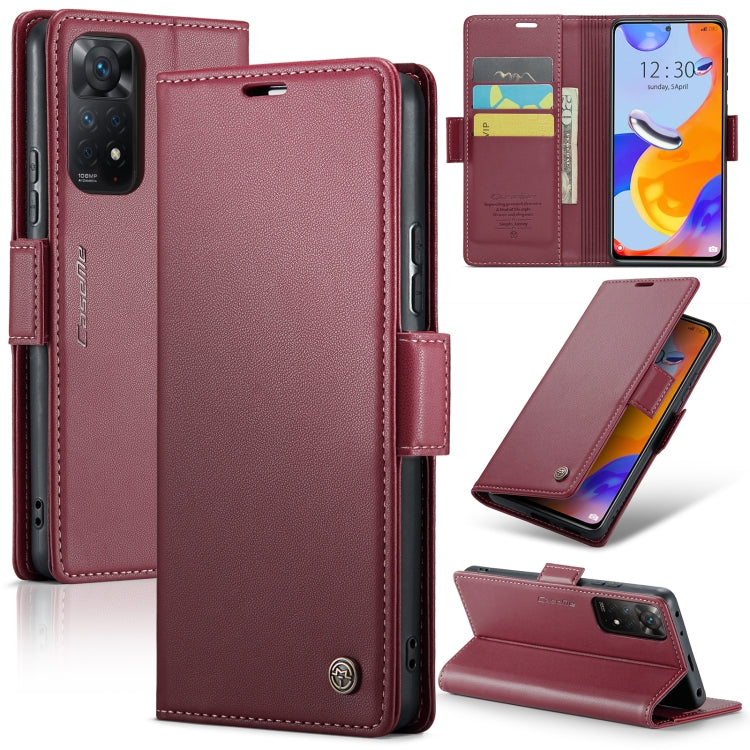 CaseMe 023 Butterfly Buckle Litchi Texture RFID Anti-theft Leather Phone Case, For Xiaomi Redmi Note 11 Pro 5G Global, For Xiaomi Redmi Note 11 4G Global, For Xiaomi 11T / 11T Pro, For Xiaomi Mi 11 Lite, For Xiaomi Redmi Note 10 4G/Note 10S            ...