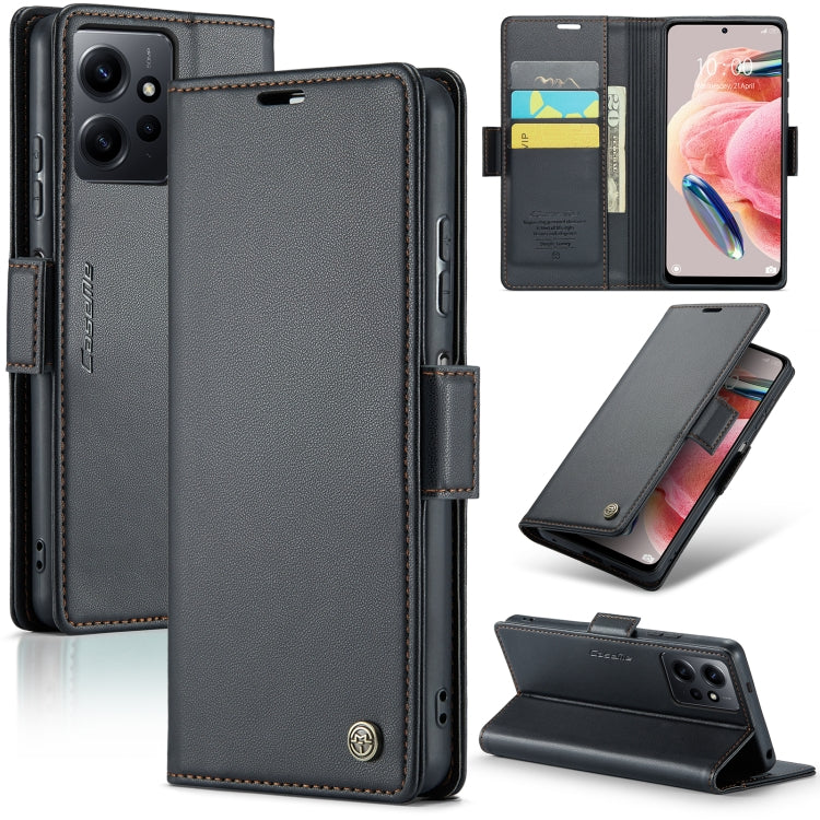 CaseMe 023 Butterfly Buckle Litchi Texture RFID Anti-theft Leather Phone Case, For Xiaomi Redmi Note 13 5G, For Xiaomi Redmi Note 13 Pro+ 5G, For Xiaomi Redmi Note 13 Pro 5G, For Xiaomi Redmi 12 4G／12 5G／Note 12R／POCO M6 Pro 5G, For Xiaomi 13T/13T Pro ...