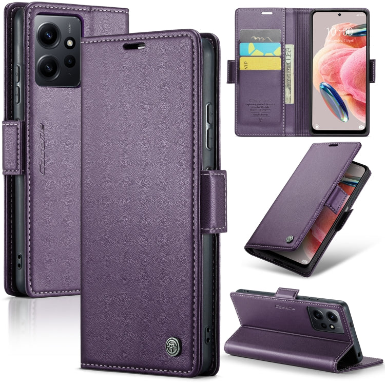 CaseMe 023 Butterfly Buckle Litchi Texture RFID Anti-theft Leather Phone Case, For Xiaomi Redmi Note 13 5G, For Xiaomi Redmi Note 13 Pro+ 5G, For Xiaomi Redmi Note 13 Pro 5G, For Xiaomi Redmi 12 4G／12 5G／Note 12R／POCO M6 Pro 5G, For Xiaomi 13T/13T Pro ...