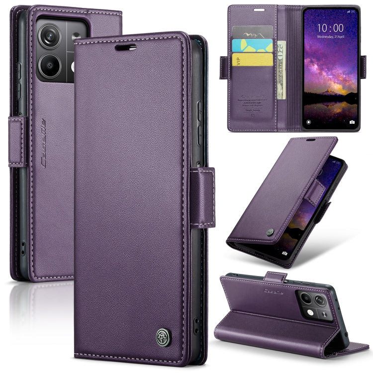 CaseMe 023 Butterfly Buckle Litchi Texture RFID Anti-theft Leather Phone Case, For Xiaomi Redmi Note 13 5G, For Xiaomi Redmi Note 13 Pro+ 5G, For Xiaomi Redmi Note 13 Pro 5G, For Xiaomi Redmi 12 4G／12 5G／Note 12R／POCO M6 Pro 5G, For Xiaomi 13T/13T Pro ...