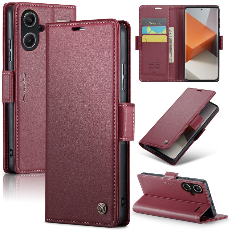 CaseMe 023 Butterfly Buckle Litchi Texture RFID Anti-theft Leather Phone Case, For Xiaomi Redmi Note 13 5G, For Xiaomi Redmi Note 13 Pro+ 5G, For Xiaomi Redmi Note 13 Pro 5G, For Xiaomi Redmi 12 4G／12 5G／Note 12R／POCO M6 Pro 5G, For Xiaomi 13T/13T Pro ...