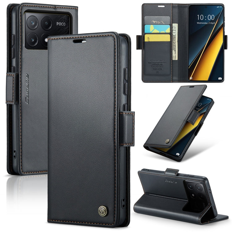 CaseMe 023 Butterfly Buckle Litchi Texture RFID Anti-theft Leather Phone Case, For Xiaomi Redmi Note 13 Pro 4G, For Xiaomi Redmi Note 13 4G, For Xiaomi Redmi 13C 4G / 13C 5G, For Xiaomi Poco C65 4G, For Xiaomi Poco X6 Pro 5G/Redmi K70E 5G              ...