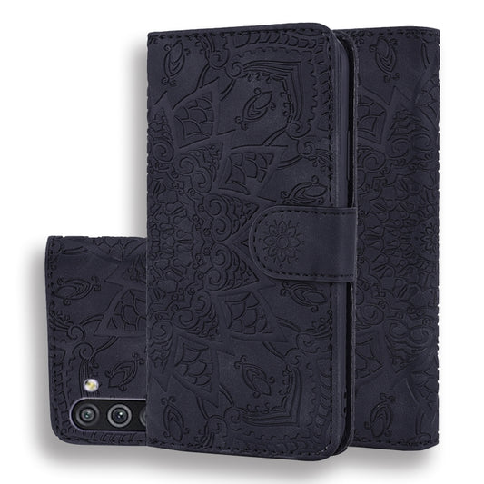 Embossed Sunflower Pattern Horizontal Flip PU Leather Case with Holder & Card Slots & Wallet & Lanyard, For Samsung Galaxy A01, For Samsung Galaxy A11, For Samsung Galaxy M11, For Samsung Galaxy A21, For Samsung Galaxy A31, For Samsung Galaxy A41      ...