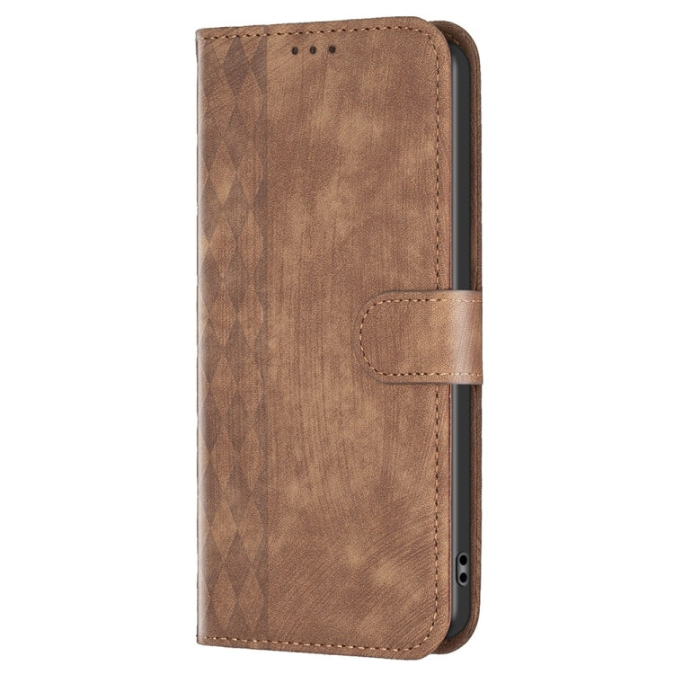 Plaid Embossed Leather Phone Case, For vivo Y11 / Y15 / Y12 / Y17, For vivo Y20, For vivo Y21 / Y21s / Y31s, For vivo Y35 4G / Y22s