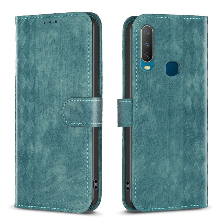 Plaid Embossed Leather Phone Case, For vivo Y11 / Y15 / Y12 / Y17, For vivo Y20, For vivo Y21 / Y21s / Y31s, For vivo Y35 4G / Y22s