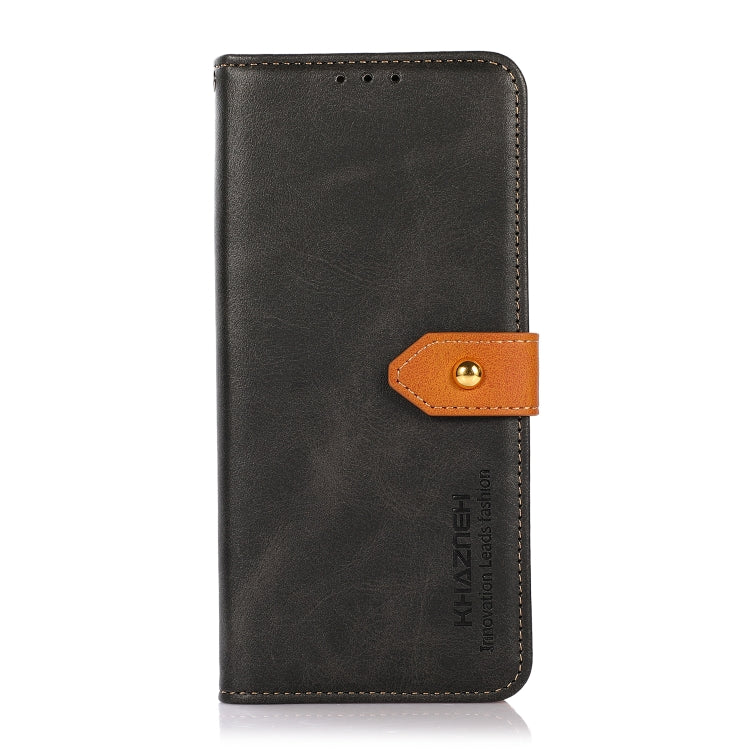 KHAZNEH Dual-color Cowhide Texture Flip Leather Phone Case, For Xiaomi Redmi Note 12S 4G, For Xiaomi Redmi 12 4G