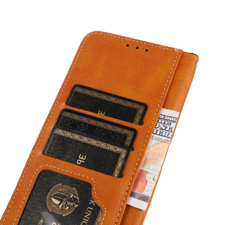 KHAZNEH Dual-color Cowhide Texture Flip Leather Phone Case, For Xiaomi Redmi Note 12S 4G, For Xiaomi Redmi 12 4G