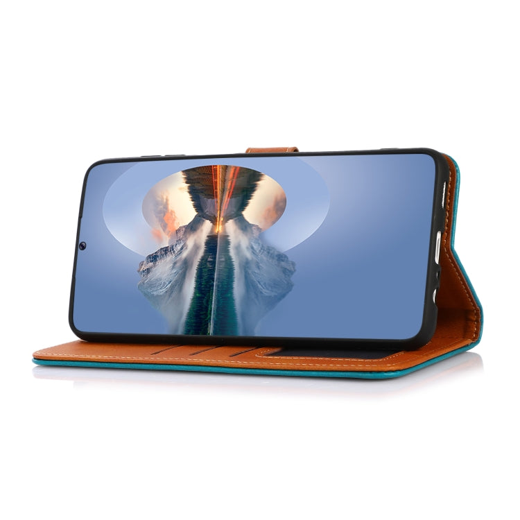 KHAZNEH Dual-color Cowhide Texture Flip Leather Phone Case, For Xiaomi Redmi Note 12S 4G, For Xiaomi Redmi 12 4G