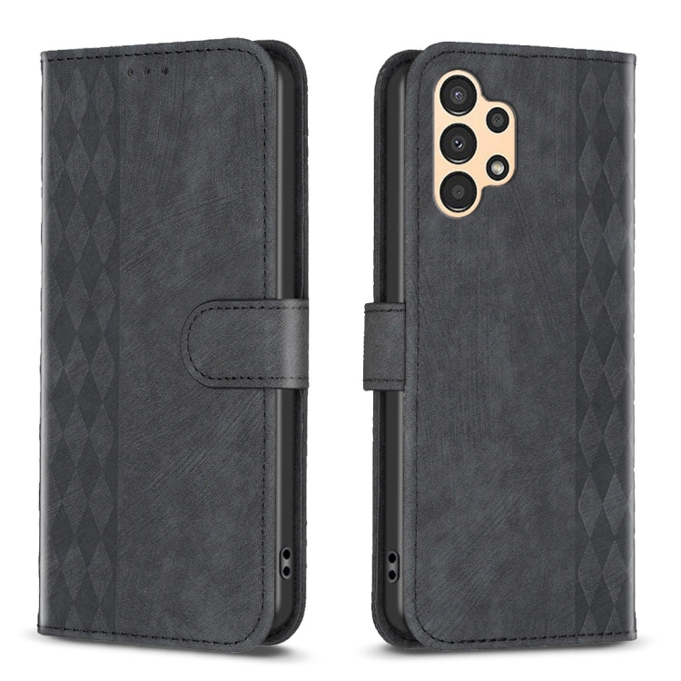 Plaid Embossed Leather Phone Case, For Samsung Galaxy A52 4G/5G, For Samsung Galaxy A53, For Samsung Galaxy A54, For Samsung Galaxy A71 4G, For Samsung Galaxy A72 4G/5G, For Samsung Galaxy A73