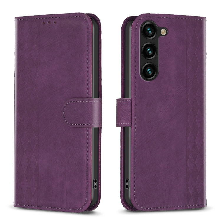 Plaid Embossed Leather Phone Case, For Samsung Galaxy A35, For Samsung Galaxy S24 Ultra 5G, For Samsung Galaxy A15, For Samsung Galaxy A25 5G, For Samsung Galaxy S23 5G, For Samsung Galaxy A55, For Samsung Galaxy S24+ 5G, For Samsung Galaxy S23 FE 5G  ...