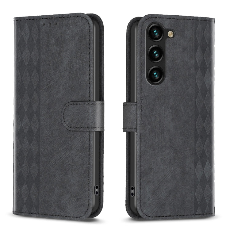 Plaid Embossed Leather Phone Case, For Samsung Galaxy A35, For Samsung Galaxy S24 Ultra 5G, For Samsung Galaxy A15, For Samsung Galaxy A25 5G, For Samsung Galaxy S23 5G, For Samsung Galaxy A55, For Samsung Galaxy S24+ 5G, For Samsung Galaxy S23 FE 5G  ...