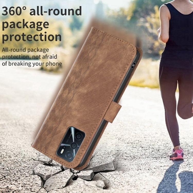 Plaid Embossed Leather Phone Case, For OPPO A16 / A16s / A54s / A55, For OPPO A74 4G / F19 4G, For OPPO A74 5G / A93 5G / A54 5G, For OPPO A94 4G / Reno5 F / F19 Pro, For OPPO A94 5G / F19 Pro+ 5G, For OPPO A96 5G / Reno7 Z, For OPPO Find X6           ...