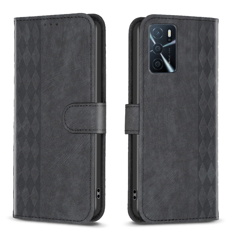 Plaid Embossed Leather Phone Case, For OPPO A16 / A16s / A54s / A55, For OPPO A74 4G / F19 4G, For OPPO A74 5G / A93 5G / A54 5G, For OPPO A94 4G / Reno5 F / F19 Pro, For OPPO A94 5G / F19 Pro+ 5G, For OPPO A96 5G / Reno7 Z, For OPPO Find X6           ...
