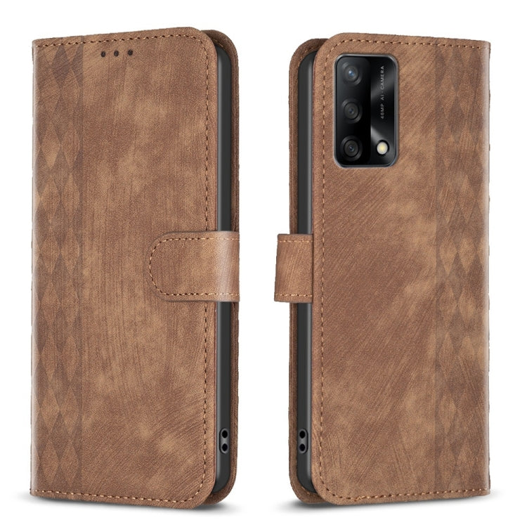 Plaid Embossed Leather Phone Case, For OPPO A16 / A16s / A54s / A55, For OPPO A74 4G / F19 4G, For OPPO A74 5G / A93 5G / A54 5G, For OPPO A94 4G / Reno5 F / F19 Pro, For OPPO A94 5G / F19 Pro+ 5G, For OPPO A96 5G / Reno7 Z, For OPPO Find X6           ...