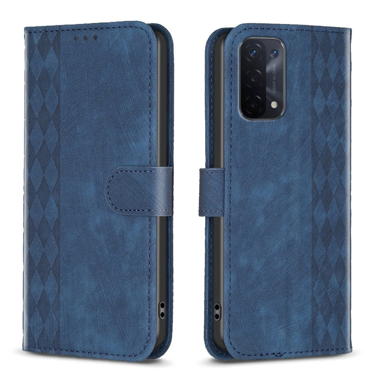 Plaid Embossed Leather Phone Case, For OPPO A16 / A16s / A54s / A55, For OPPO A74 4G / F19 4G, For OPPO A74 5G / A93 5G / A54 5G, For OPPO A94 4G / Reno5 F / F19 Pro, For OPPO A94 5G / F19 Pro+ 5G, For OPPO A96 5G / Reno7 Z, For OPPO Find X6           ...