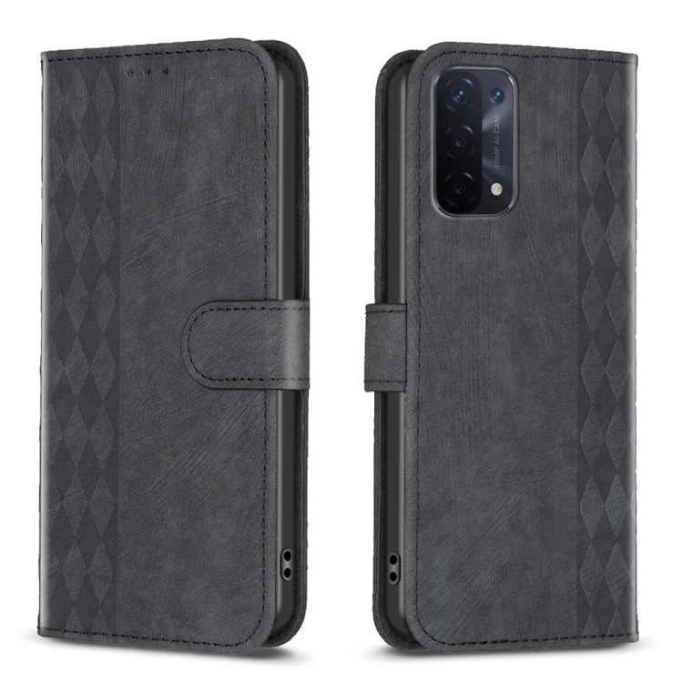 Plaid Embossed Leather Phone Case, For OPPO A16 / A16s / A54s / A55, For OPPO A74 4G / F19 4G, For OPPO A74 5G / A93 5G / A54 5G, For OPPO A94 4G / Reno5 F / F19 Pro, For OPPO A94 5G / F19 Pro+ 5G, For OPPO A96 5G / Reno7 Z, For OPPO Find X6           ...