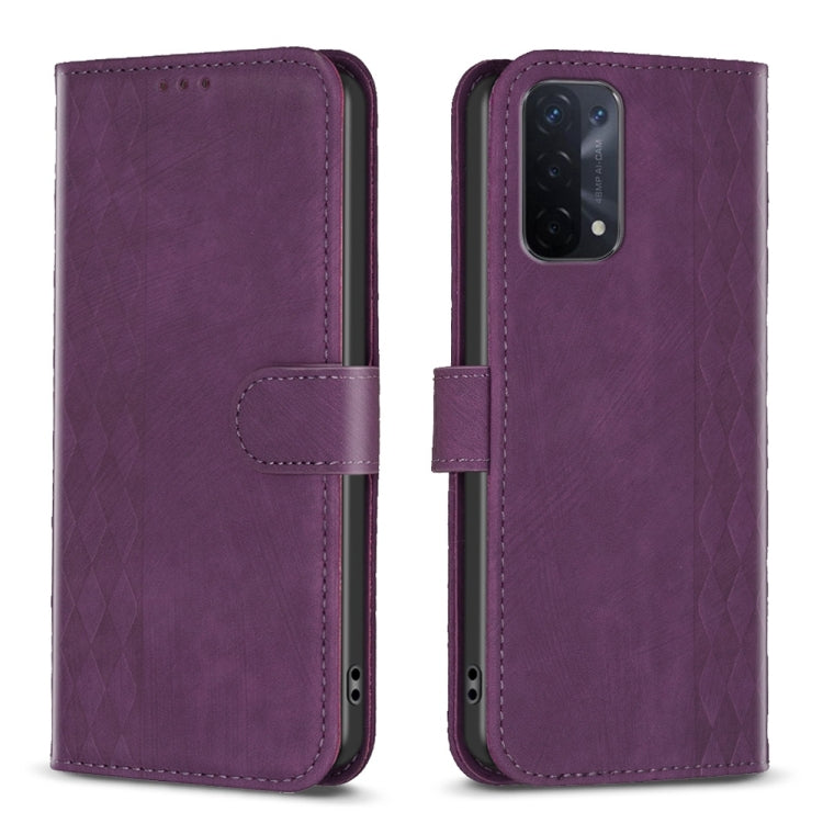 Plaid Embossed Leather Phone Case, For OPPO A16 / A16s / A54s / A55, For OPPO A74 4G / F19 4G, For OPPO A74 5G / A93 5G / A54 5G, For OPPO A94 4G / Reno5 F / F19 Pro, For OPPO A94 5G / F19 Pro+ 5G, For OPPO A96 5G / Reno7 Z, For OPPO Find X6           ...