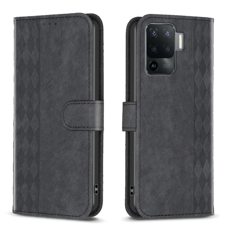 Plaid Embossed Leather Phone Case, For OPPO A16 / A16s / A54s / A55, For OPPO A74 4G / F19 4G, For OPPO A74 5G / A93 5G / A54 5G, For OPPO A94 4G / Reno5 F / F19 Pro, For OPPO A94 5G / F19 Pro+ 5G, For OPPO A96 5G / Reno7 Z, For OPPO Find X6           ...