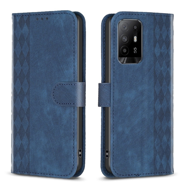 Plaid Embossed Leather Phone Case, For OPPO A16 / A16s / A54s / A55, For OPPO A74 4G / F19 4G, For OPPO A74 5G / A93 5G / A54 5G, For OPPO A94 4G / Reno5 F / F19 Pro, For OPPO A94 5G / F19 Pro+ 5G, For OPPO A96 5G / Reno7 Z, For OPPO Find X6           ...
