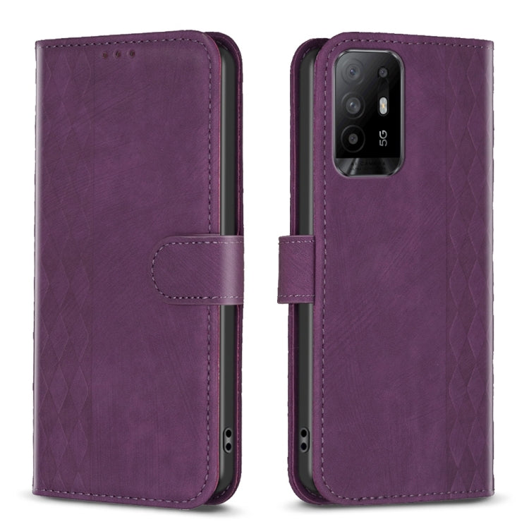 Plaid Embossed Leather Phone Case, For OPPO A16 / A16s / A54s / A55, For OPPO A74 4G / F19 4G, For OPPO A74 5G / A93 5G / A54 5G, For OPPO A94 4G / Reno5 F / F19 Pro, For OPPO A94 5G / F19 Pro+ 5G, For OPPO A96 5G / Reno7 Z, For OPPO Find X6           ...