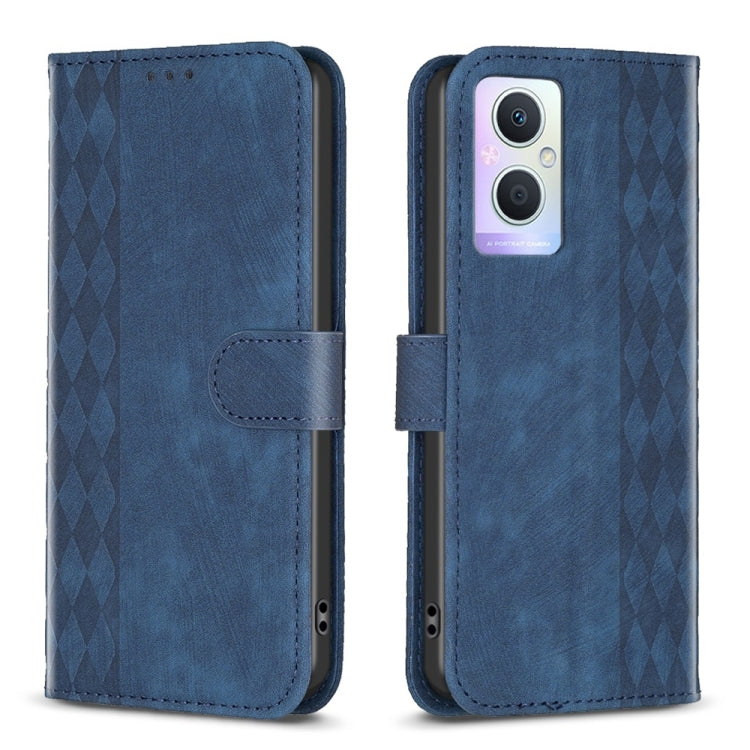 Plaid Embossed Leather Phone Case, For OPPO A16 / A16s / A54s / A55, For OPPO A74 4G / F19 4G, For OPPO A74 5G / A93 5G / A54 5G, For OPPO A94 4G / Reno5 F / F19 Pro, For OPPO A94 5G / F19 Pro+ 5G, For OPPO A96 5G / Reno7 Z, For OPPO Find X6           ...