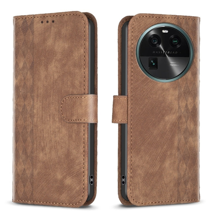 Plaid Embossed Leather Phone Case, For OPPO A16 / A16s / A54s / A55, For OPPO A74 4G / F19 4G, For OPPO A74 5G / A93 5G / A54 5G, For OPPO A94 4G / Reno5 F / F19 Pro, For OPPO A94 5G / F19 Pro+ 5G, For OPPO A96 5G / Reno7 Z, For OPPO Find X6           ...