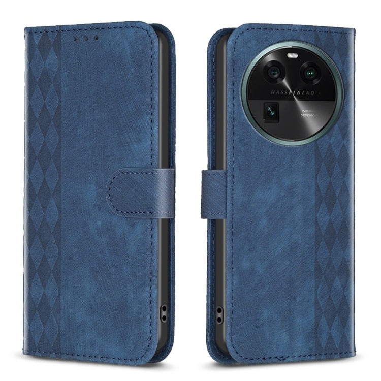 Plaid Embossed Leather Phone Case, For OPPO A16 / A16s / A54s / A55, For OPPO A74 4G / F19 4G, For OPPO A74 5G / A93 5G / A54 5G, For OPPO A94 4G / Reno5 F / F19 Pro, For OPPO A94 5G / F19 Pro+ 5G, For OPPO A96 5G / Reno7 Z, For OPPO Find X6           ...