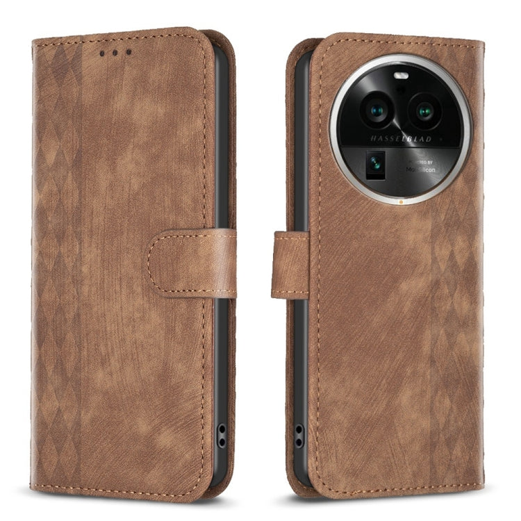Plaid Embossed Leather Phone Case, For OPPO A16 / A16s / A54s / A55, For OPPO A74 4G / F19 4G, For OPPO A74 5G / A93 5G / A54 5G, For OPPO A94 4G / Reno5 F / F19 Pro, For OPPO A94 5G / F19 Pro+ 5G, For OPPO A96 5G / Reno7 Z, For OPPO Find X6           ...