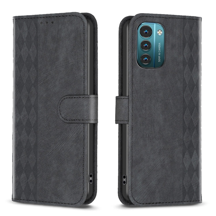 Plaid Embossed Leather Phone Case, For Nokia C12, For Nokia G42/G310, For Nokia C22, For Nokia C32, For Nokia G21 / G11, For Nokia G22