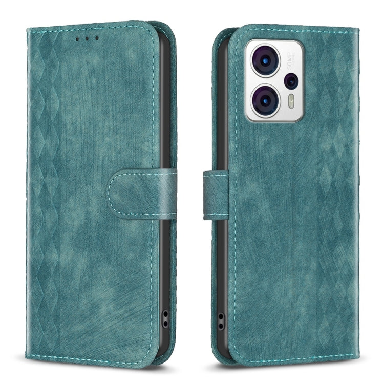 Plaid Embossed Leather Phone Case, For Motorola Moto G14 4G, For Motorola Moto E13 4G, For Motorola Moto G13 4G /G53 5G, For Motorola Moto G73 5G