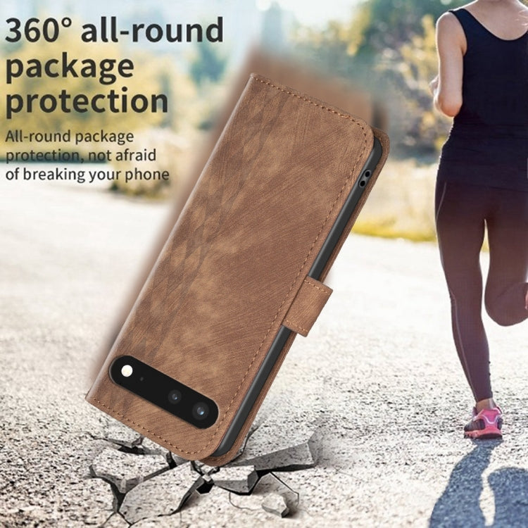 Plaid Embossed Leather Phone Case, For Google Pixel 7, For Google Pixel 7a, For Google Pixel 7 Pro, For Google Pixel 8, For Google Pixel 8 Pro