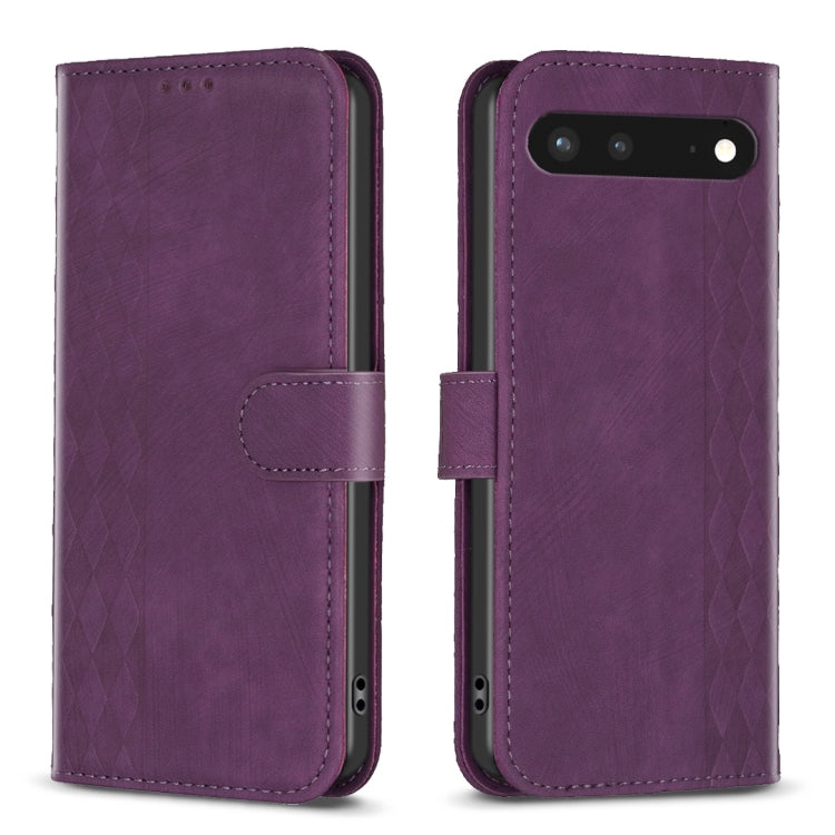 Plaid Embossed Leather Phone Case, For Google Pixel 7, For Google Pixel 7a, For Google Pixel 7 Pro, For Google Pixel 8, For Google Pixel 8 Pro
