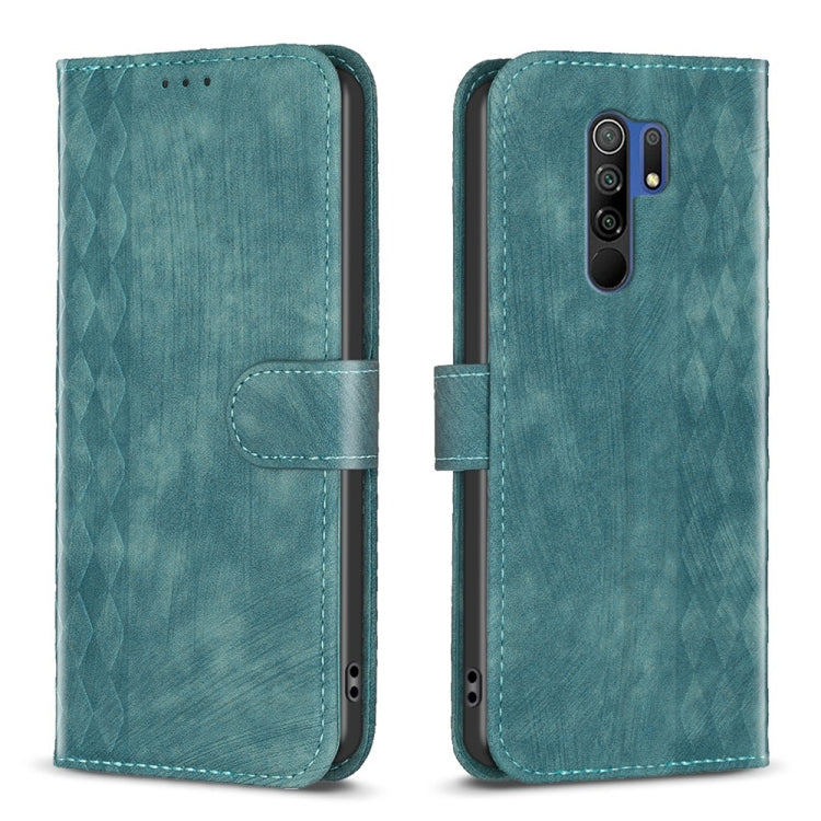 Plaid Embossed Leather Phone Case, For Xiaomi Poco M3 CN Version, For Xiaomi Poco X3 / X3 NFC, For Xiaomi Redmi 9A, For Xiaomi Redmi 9, For Xiaomi Redmi 9C, For Xiaomi Redmi Note 9, For Xiaomi Redmi Note 9 Pro