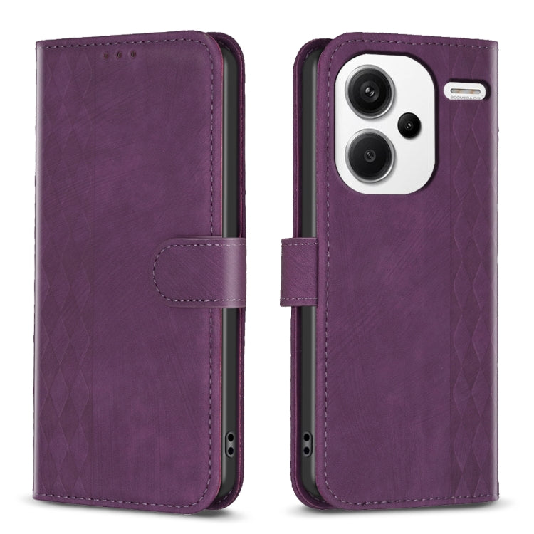 Plaid Embossed Leather Phone Case, For Xiaomi Redmi Note 13 Pro 4G Global, For Xiaomi Poco M6 Pro 4G, For Xiaomi Redmi Note 13 4G Global, For Xiaomi Redmi Note 13, For Xiaomi Redmi 13C, For Xiaomi Redmi Note 13 Pro+ 5G, For Xiaomi Redmi Note 13 Pro 5G ...