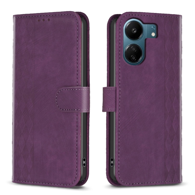 Plaid Embossed Leather Phone Case, For Xiaomi Redmi Note 13 Pro 4G Global, For Xiaomi Poco M6 Pro 4G, For Xiaomi Redmi Note 13 4G Global, For Xiaomi Redmi Note 13, For Xiaomi Redmi 13C, For Xiaomi Redmi Note 13 Pro+ 5G, For Xiaomi Redmi Note 13 Pro 5G ...