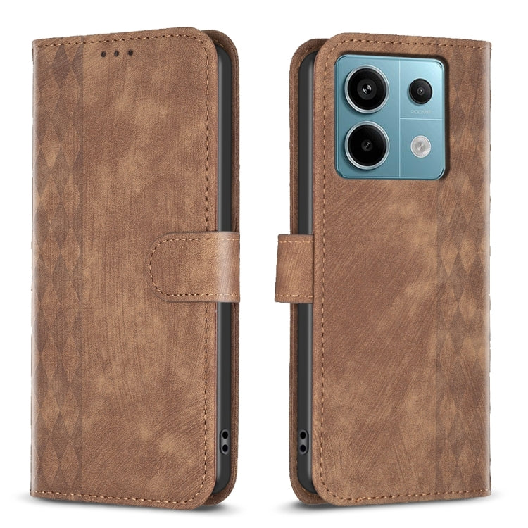 Plaid Embossed Leather Phone Case, For Xiaomi Redmi Note 13 Pro 4G Global, For Xiaomi Poco M6 Pro 4G, For Xiaomi Redmi Note 13 4G Global, For Xiaomi Redmi Note 13, For Xiaomi Redmi 13C, For Xiaomi Redmi Note 13 Pro+ 5G, For Xiaomi Redmi Note 13 Pro 5G ...