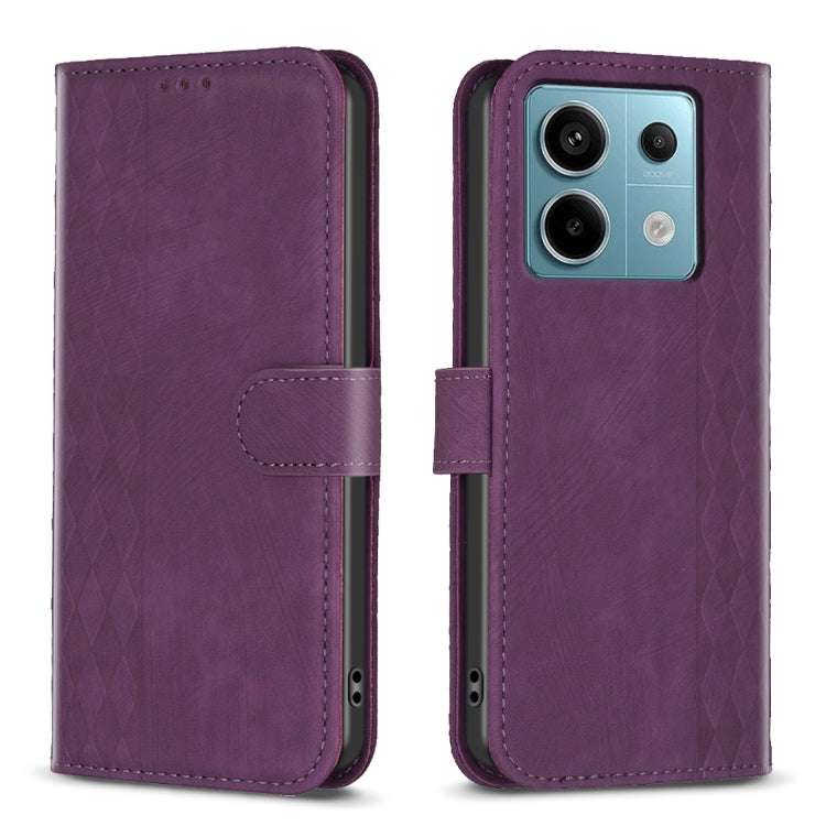 Plaid Embossed Leather Phone Case, For Xiaomi Redmi Note 13 Pro 4G Global, For Xiaomi Poco M6 Pro 4G, For Xiaomi Redmi Note 13 4G Global, For Xiaomi Redmi Note 13, For Xiaomi Redmi 13C, For Xiaomi Redmi Note 13 Pro+ 5G, For Xiaomi Redmi Note 13 Pro 5G ...