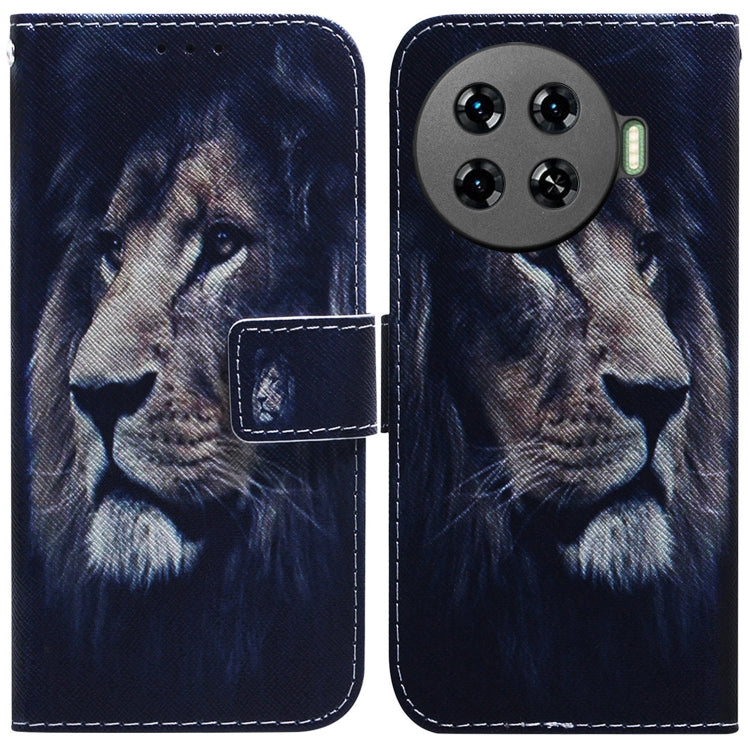 Coloured Drawing Flip Leather Phone Case, For Tecno Camon 30 Pro CL8, For Tecno Camon 30 4G / 30 5G CL6 CL7, For Tecno Spark 20 Pro+ 4G, For Tecno Spark 20 Pro