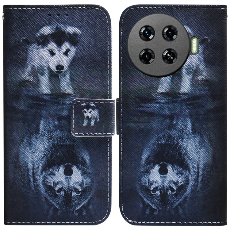 Coloured Drawing Flip Leather Phone Case, For Tecno Camon 30 Pro CL8, For Tecno Camon 30 4G / 30 5G CL6 CL7, For Tecno Spark 20 Pro+ 4G, For Tecno Spark 20 Pro