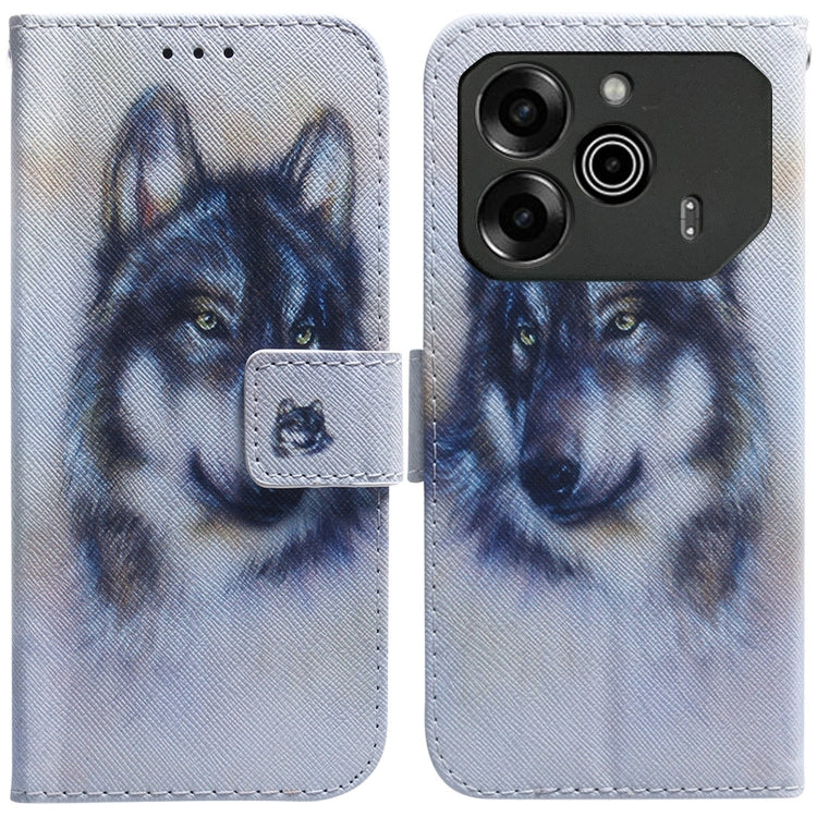 Coloured Drawing Flip Leather Phone Case, For Tecno Spark Go 1 / Pop 9 Pro, For Tecno Camon 30 Premier 5G, For Tecno Pova 6 Neo, For Tecno Pova 6 Pro / Pova 6