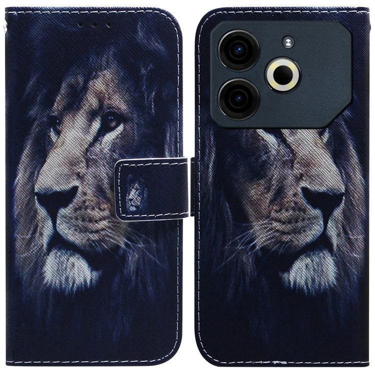 Coloured Drawing Flip Leather Phone Case, For Tecno Spark Go 1 / Pop 9 Pro, For Tecno Camon 30 Premier 5G, For Tecno Pova 6 Neo, For Tecno Pova 6 Pro / Pova 6