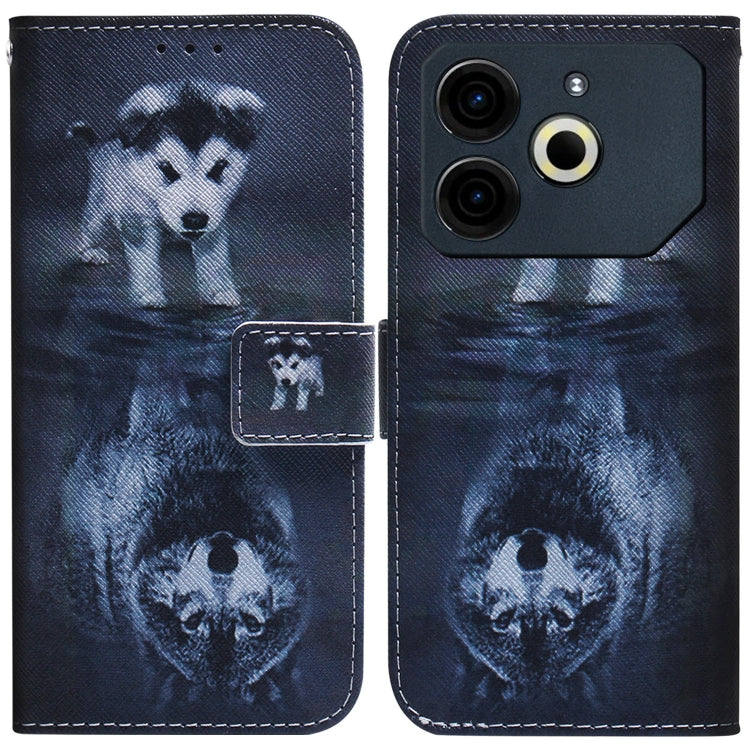 Coloured Drawing Flip Leather Phone Case, For Tecno Spark Go 1 / Pop 9 Pro, For Tecno Camon 30 Premier 5G, For Tecno Pova 6 Neo, For Tecno Pova 6 Pro / Pova 6