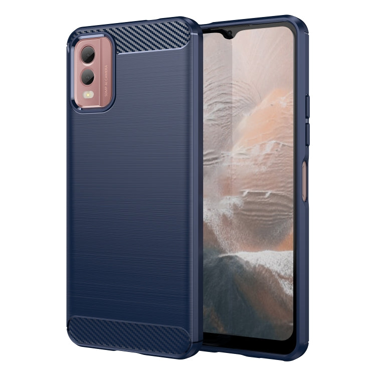 Brushed Texture Carbon Fiber TPU Phone Case, For Nokia C300, For Nokia C32