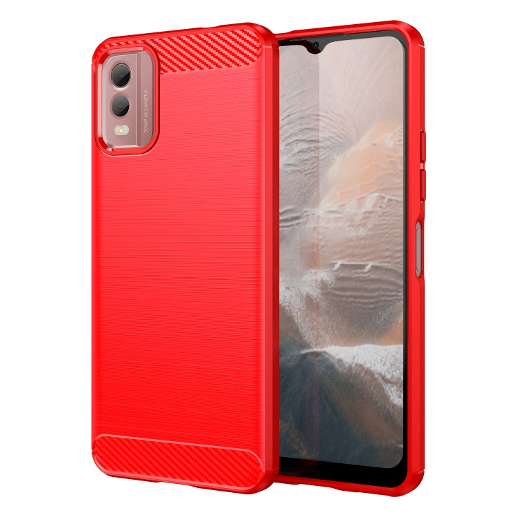 Brushed Texture Carbon Fiber TPU Phone Case, For Nokia C300, For Nokia C32