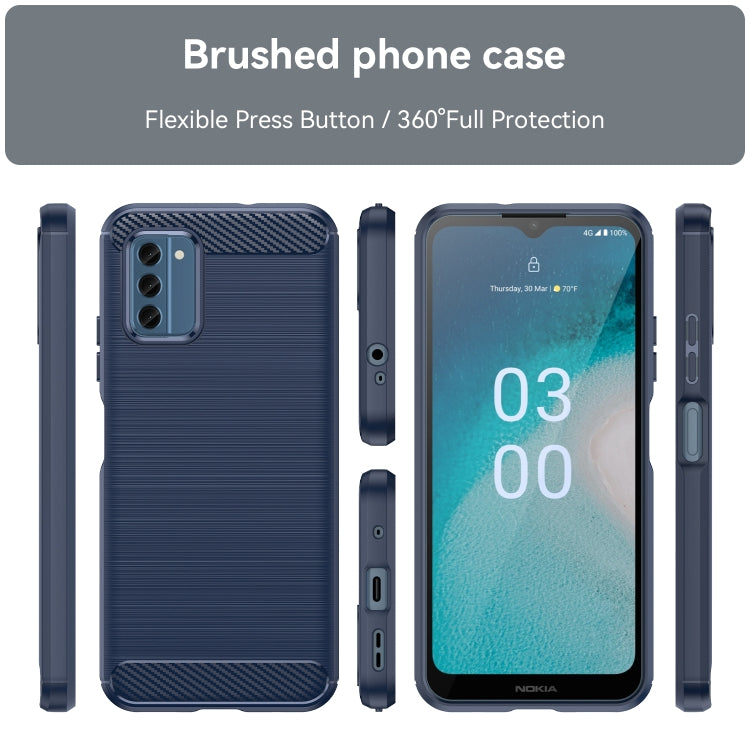 Brushed Texture Carbon Fiber TPU Phone Case, For Nokia C300, For Nokia C32