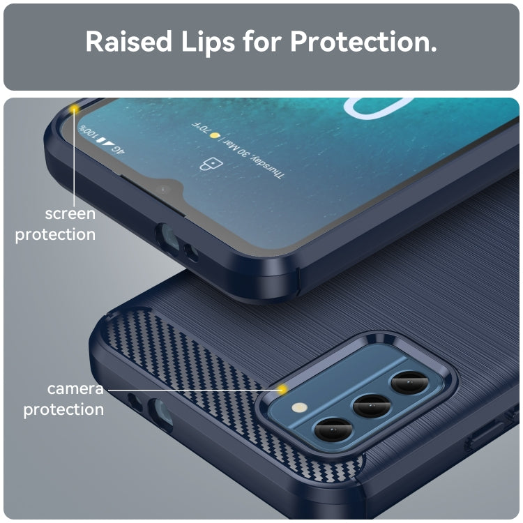 Brushed Texture Carbon Fiber TPU Phone Case, For Nokia C300, For Nokia C32