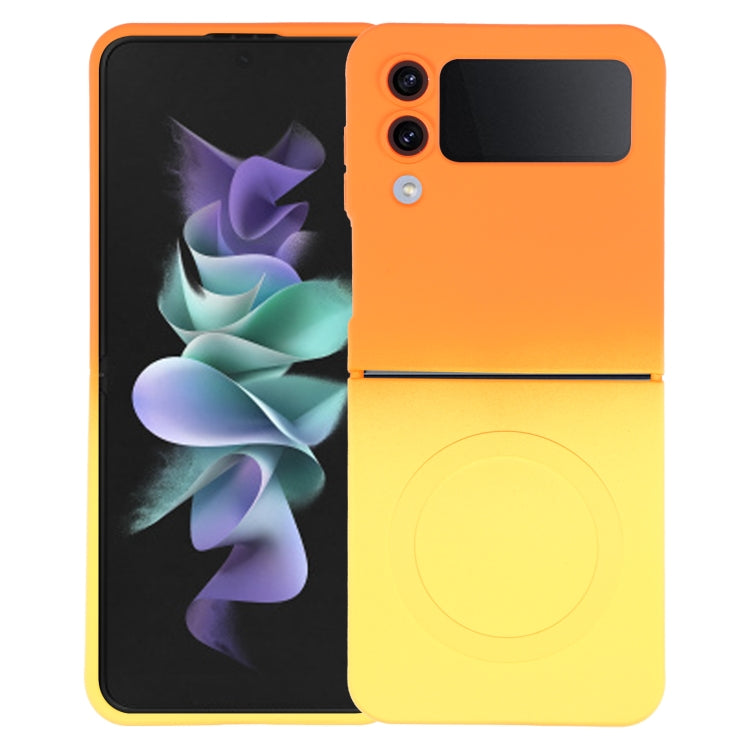 Liquid TPU Silicone Gradient MagSafe Phone Case, For Samsung Galaxy Z Flip3 5G, For Samsung Galaxy Z Flip5, For Samsung Galaxy Z Flip4